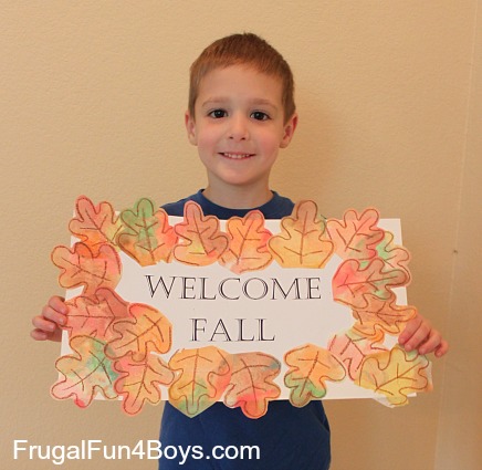 Coffee Filter Fall Leaf Sign