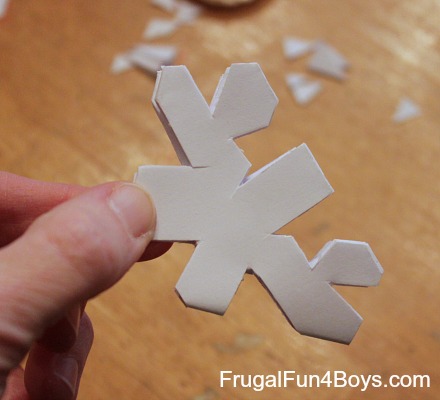 What are some good science projects with paper snowflakes for kids?