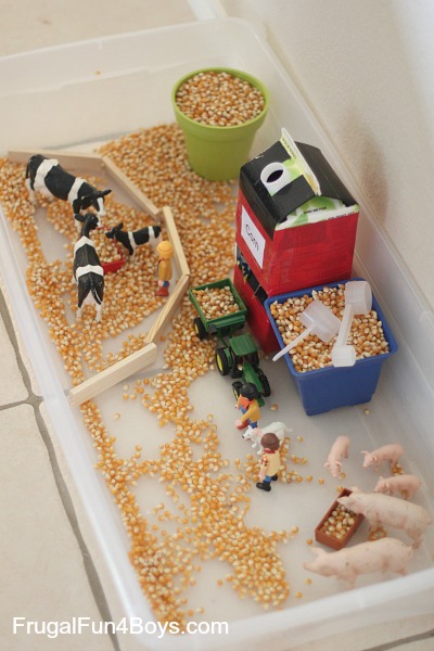 Farm Sensory Play for Preschoolers