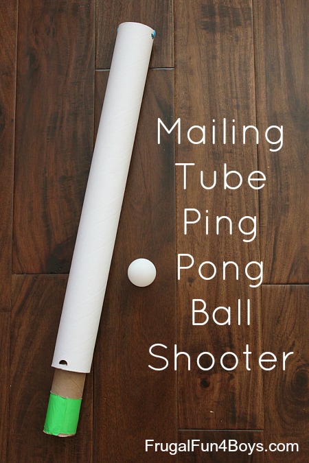 Mailing Tube Ping Pong Ball Shooter