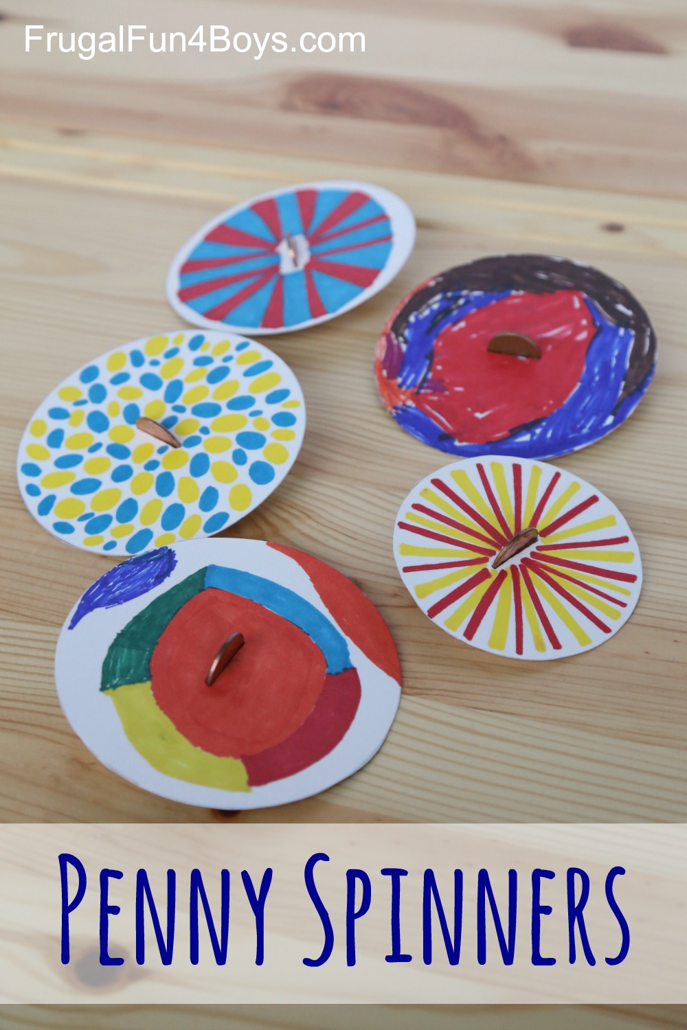 Penny Spinners - Toy Tops that Kids Can Make! - Frugal Fun For Boys and