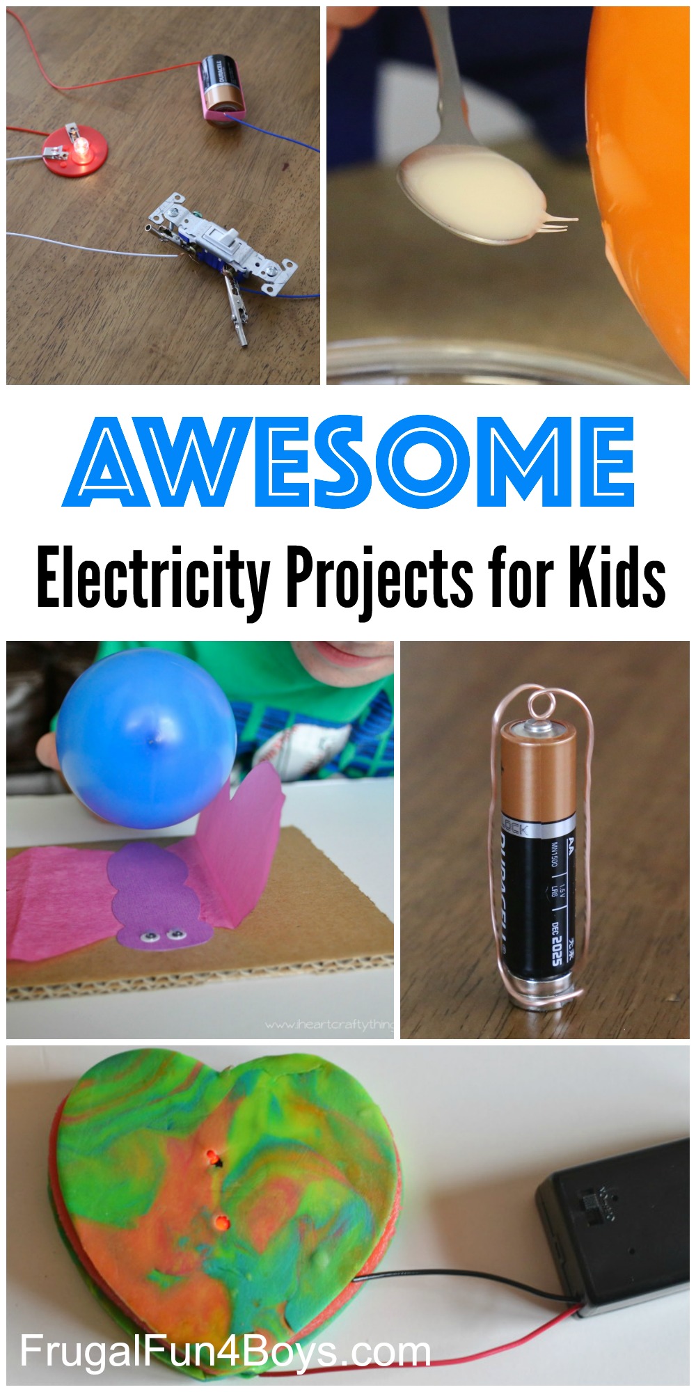 Awesome Electricity Projects for Kids! Science experiments and demonstrations with circuits and more.