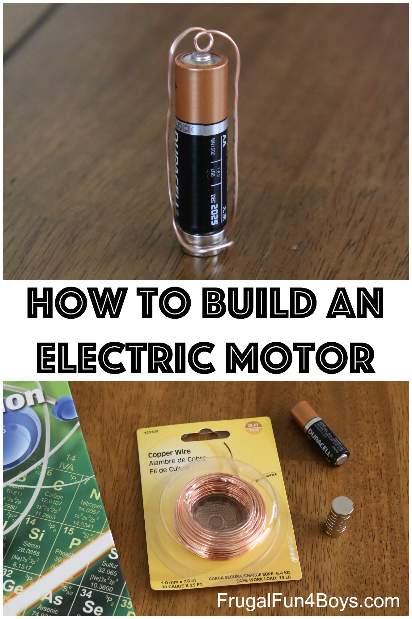 Build a Simple Electric Motor (Homopolar Motor) - Frugal ...