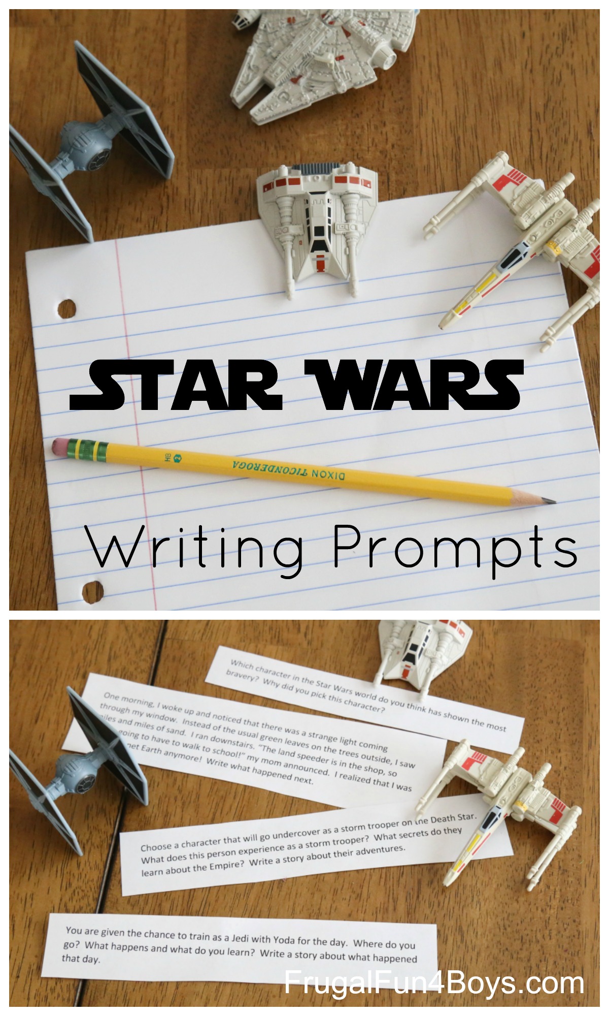 Printable Star Wars Writing Prompts - Frugal Fun For Boys and Girls