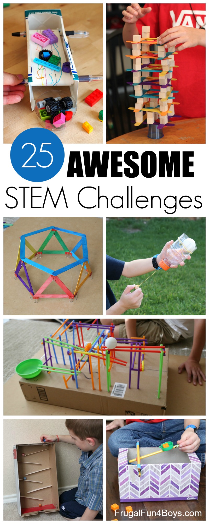 25 Awesome STEM Challenges for Kids (with Inexpensive or Recycled Materials!) - Frugal Fun For Boys and Girls
