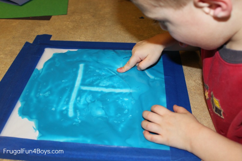 Mess-Free Finger Painting - Frugal Fun For Boys and Girls