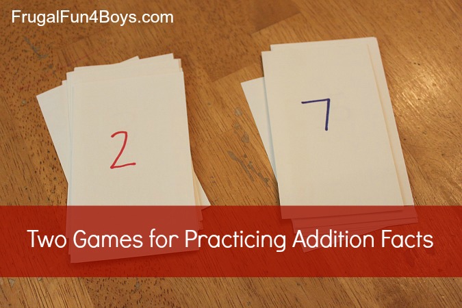 Two games for practicing addition facts