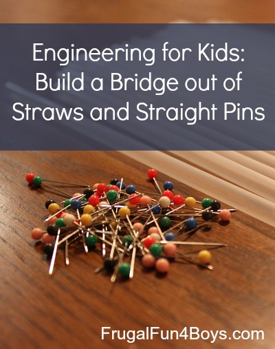 Build a Bridge with Straws and Straight Pins