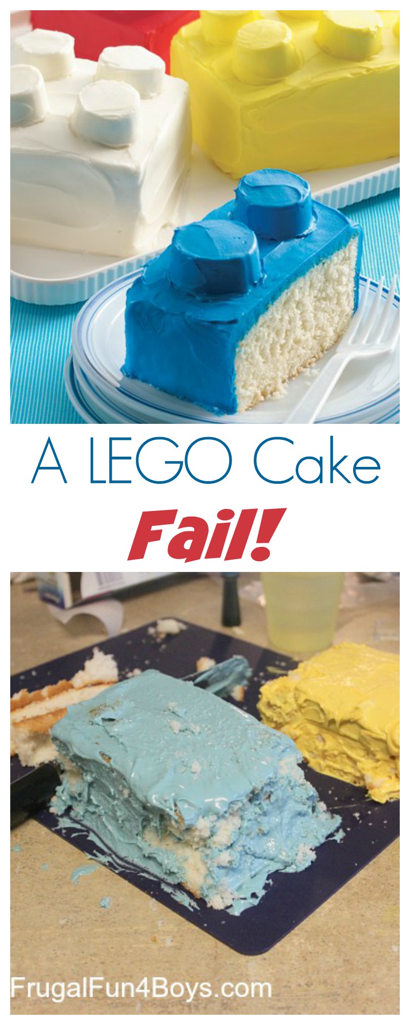 A Lego Cake Fail (And how the most fun parties are not always Pinterest  perfect!) - Frugal Fun For Boys and Girls