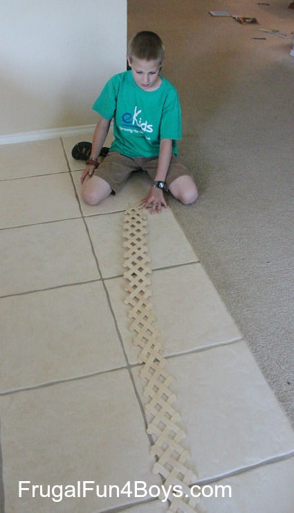 Build an exploding chain reaction with craft sticks!