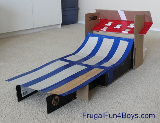 Diy Cardboard Box Skee Ball Game Frugal Fun For Boys And Girls - Easy Diy Skee Ball Game