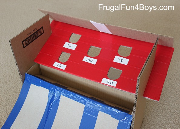 Diy Cardboard Box Skee Ball Game Frugal Fun For Boys And Girls - Diy Cardbo...