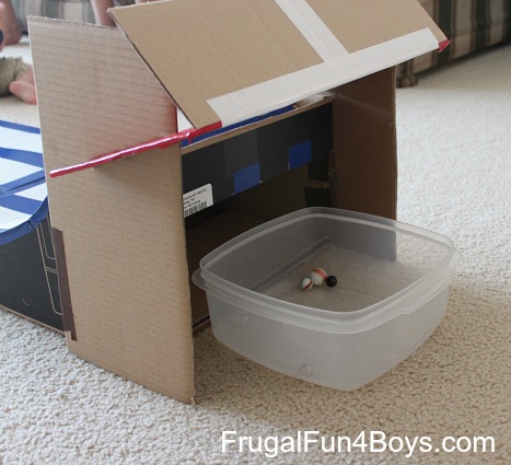 Diy Cardboard Box Skee Ball Game Frugal Fun For Boys And Girls - Easy Diy Skee Ball Game