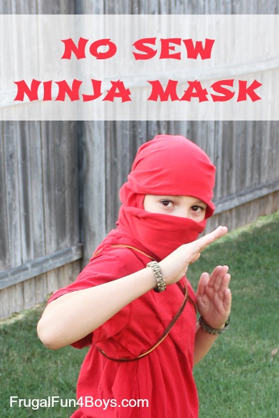 How to turn a t-shirt into a ninja mask with no sewing or cutting