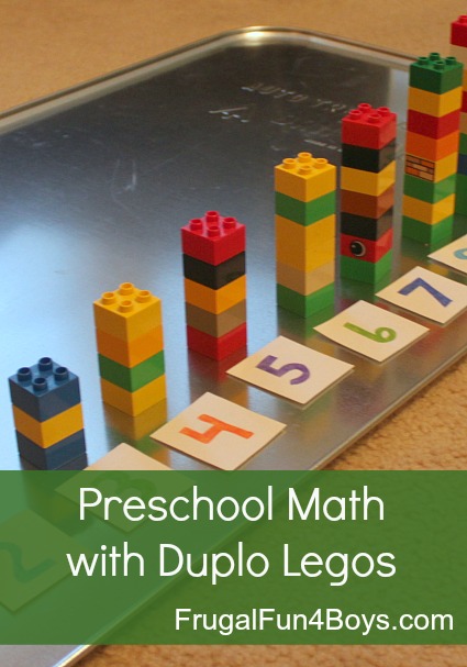 Two preschool math activities with Duplo Legos