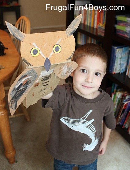 Great Horned Owl Puppets