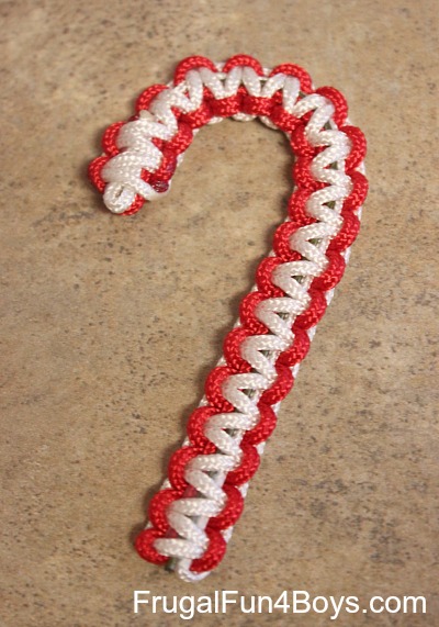 Parachute Cord Candy Cane Ornaments