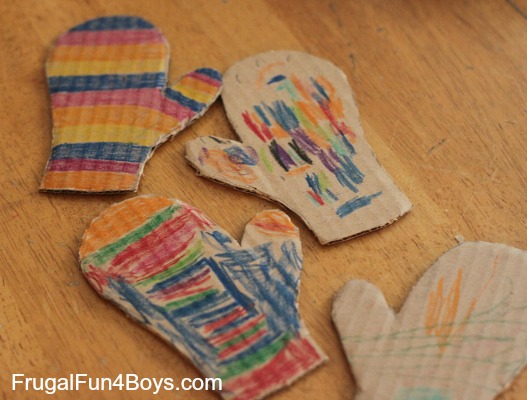 Lacing Mittens Craft for Preschoolers