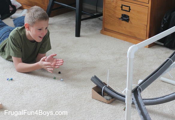 Build a Marble Run out of PVC Pipe and Foam Insulation