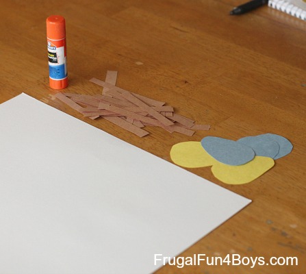 Toddler Craft:  Construction Paper Bird's Nest