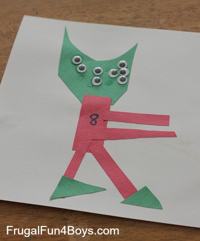 Construction Paper Number Creatures