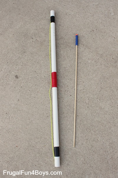 How to make a PVC pipe bow and arrows