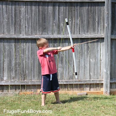 PVC Pipe Bow and Arrows - Frugal Fun