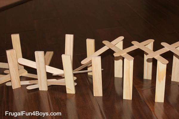 Build a Chain Reaction with Craft/Popsicle Sticks