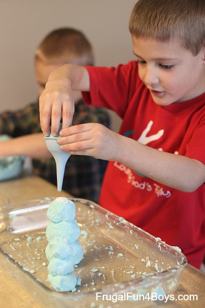 Magic Foaming Dough from 150+ Screen Free Activities for Kids