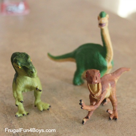 Turn Toy Dinosaurs into Christmas Ornaments