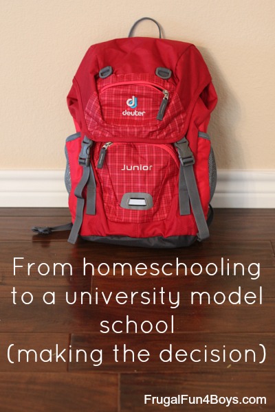 Transitioning from Homeschooling to a University Model School (Making the Decision)