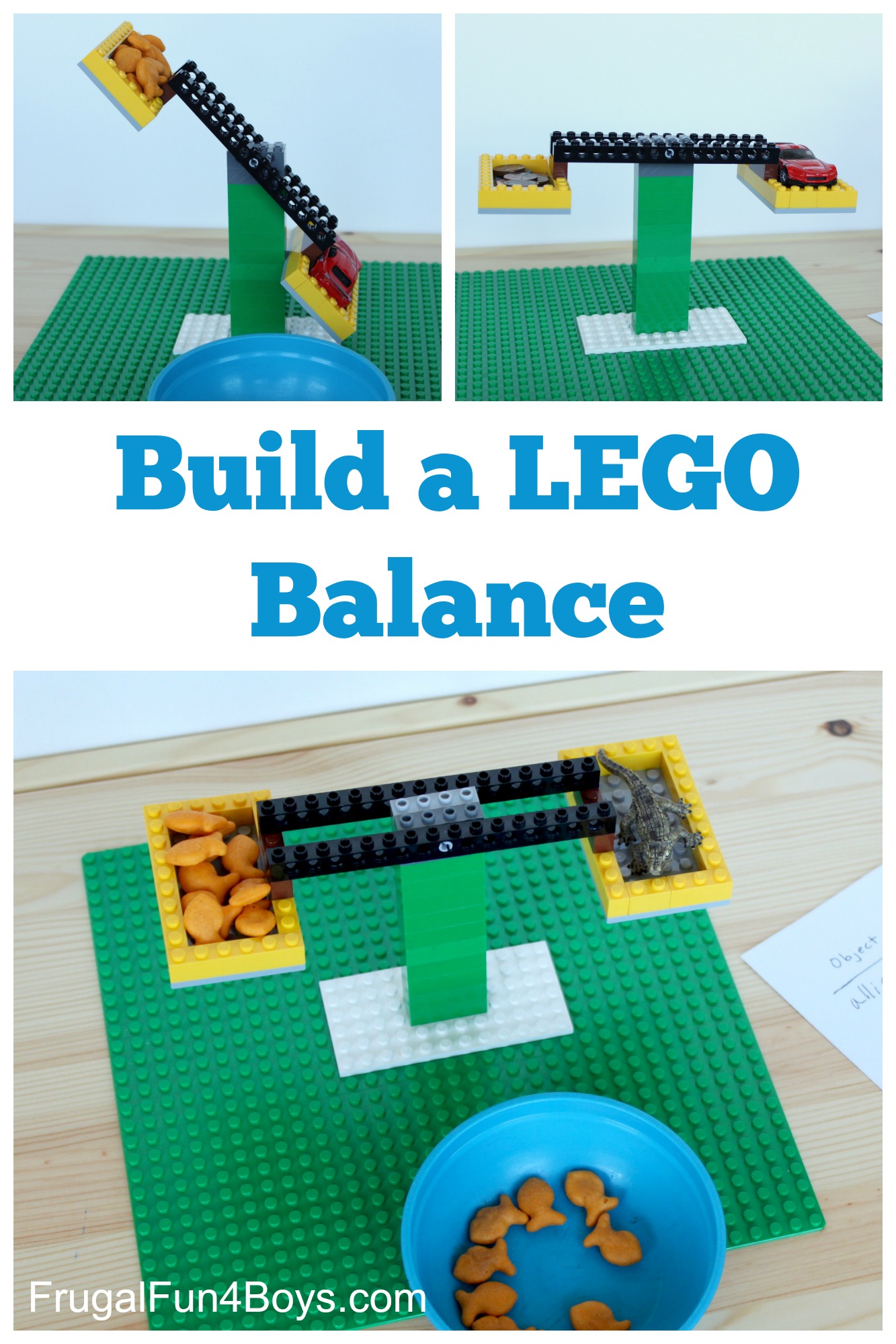 Build a LEGO Balance - Math Activity for Kids