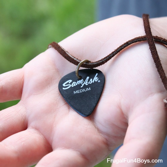 How to Make a Guitar Pick Necklace - Frugal Fun For Boys ...