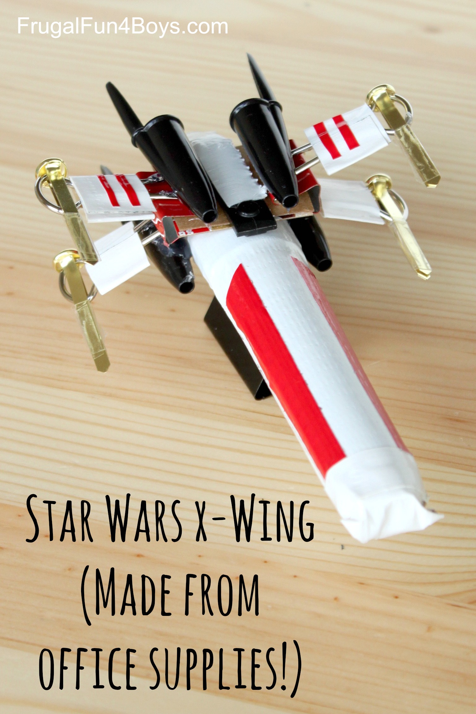 How to Make a Star Wars X-Wing out of Office Supplies