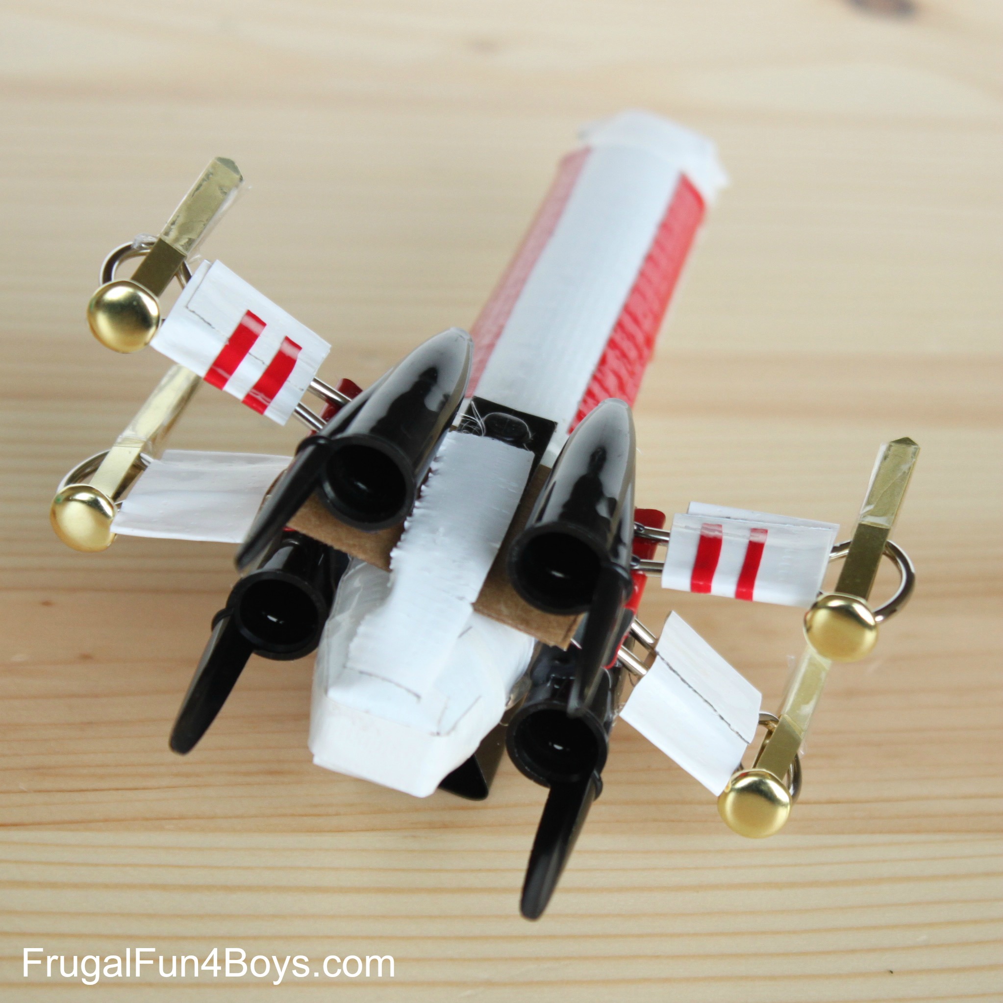 How to Build a Star Wars X-Wing out of Office Supplies