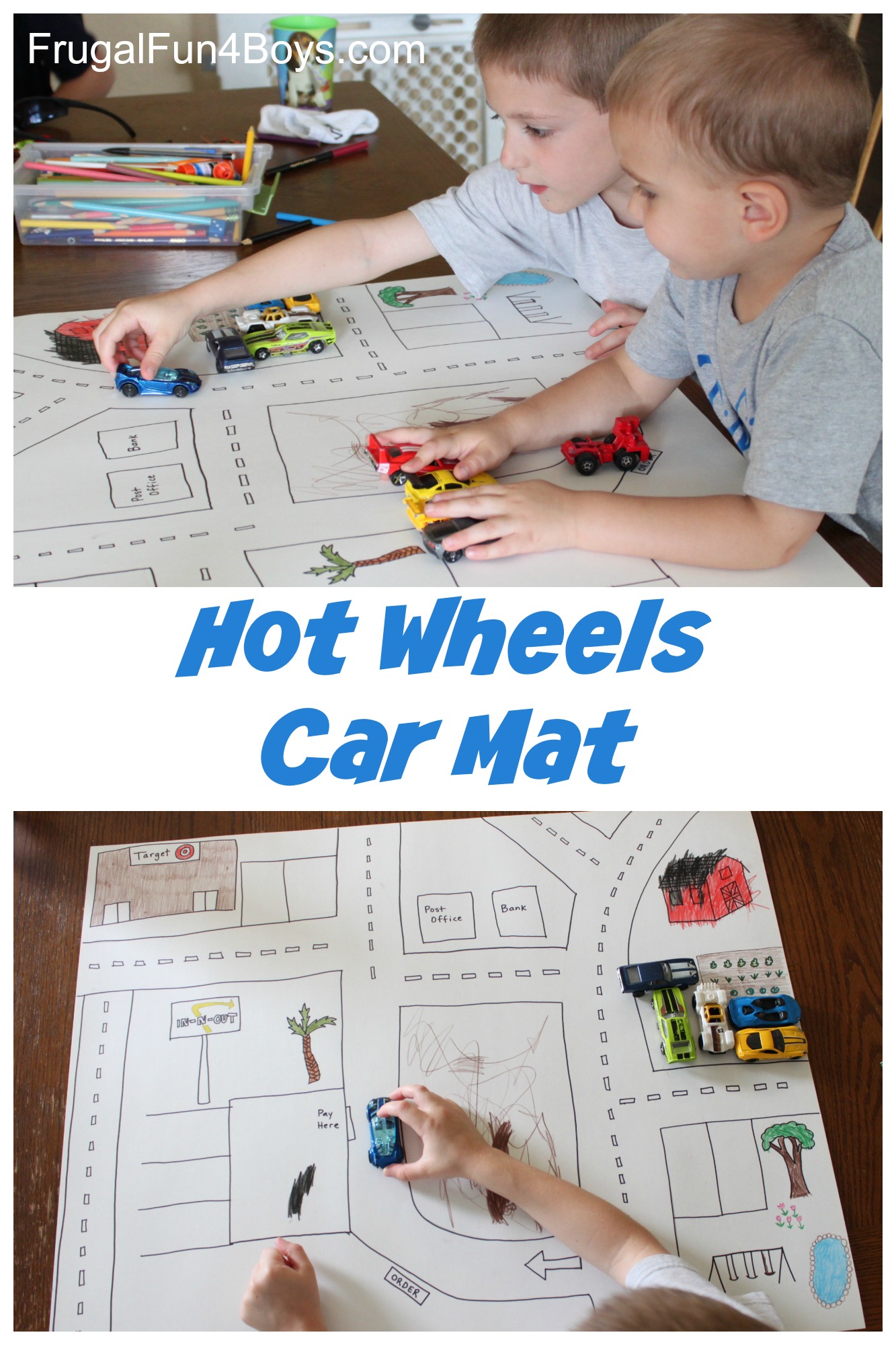Easy Poster Board Hot Wheels Car Play Mat