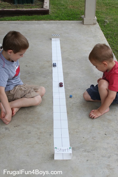 Car Race Counting Game for Preschoolers