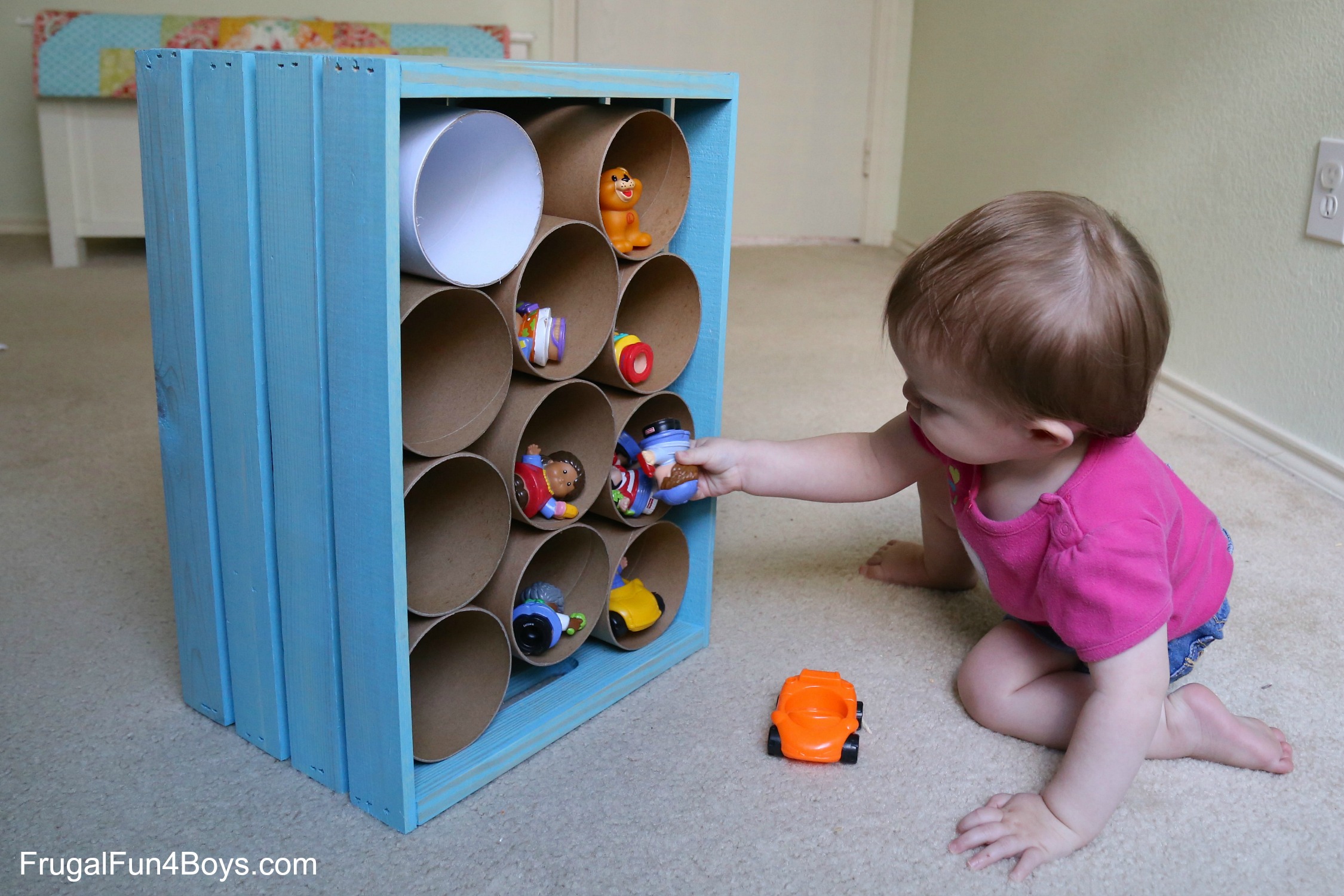 Wooden Crate Storage for Toys and Stuffed Animals