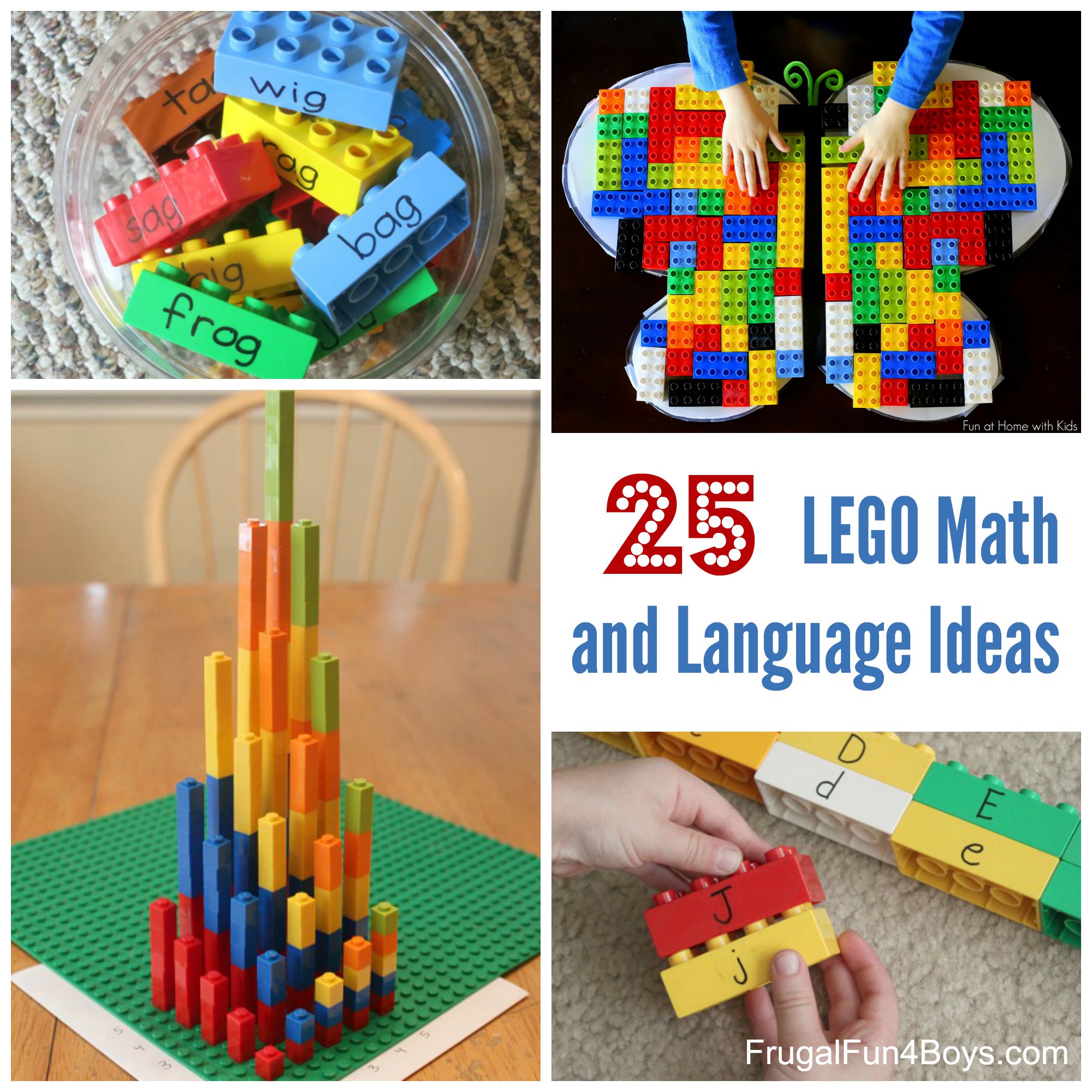 25+ LEGO Math and Language Learning Ideas