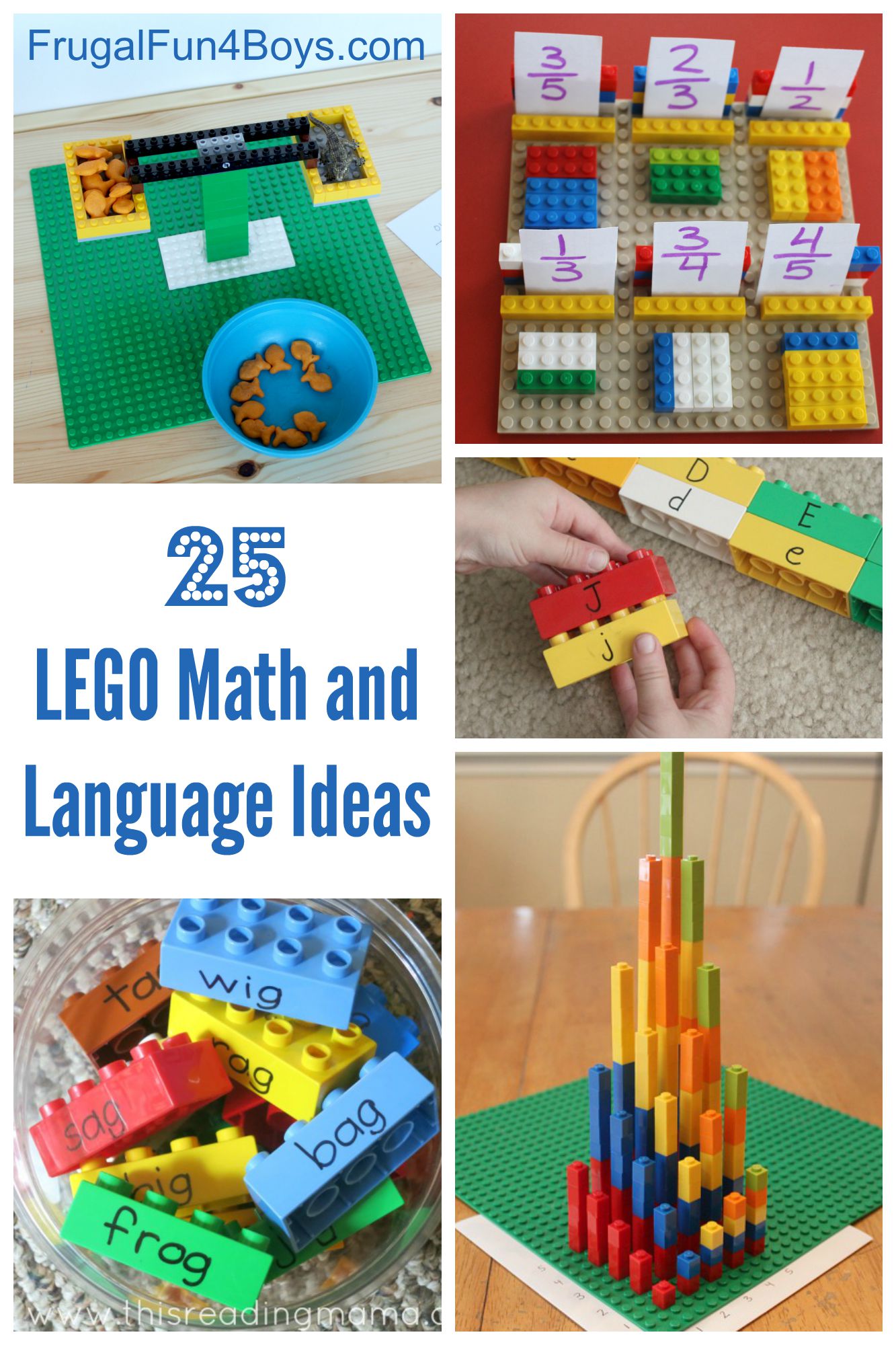 25+ Ideas for Learning with LEGO! Math and Language Arts Ideas