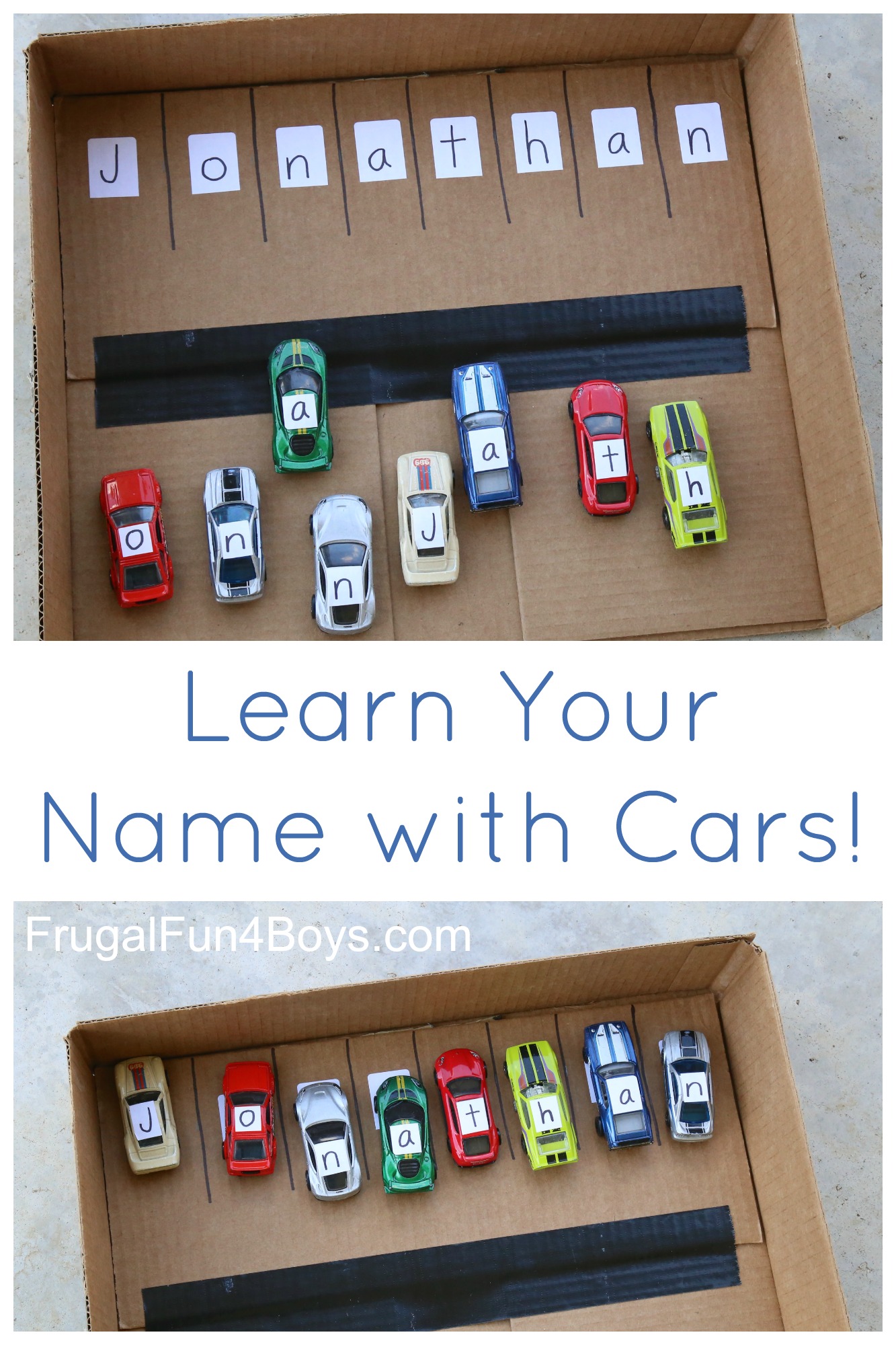 Learn Your Name with Cars!