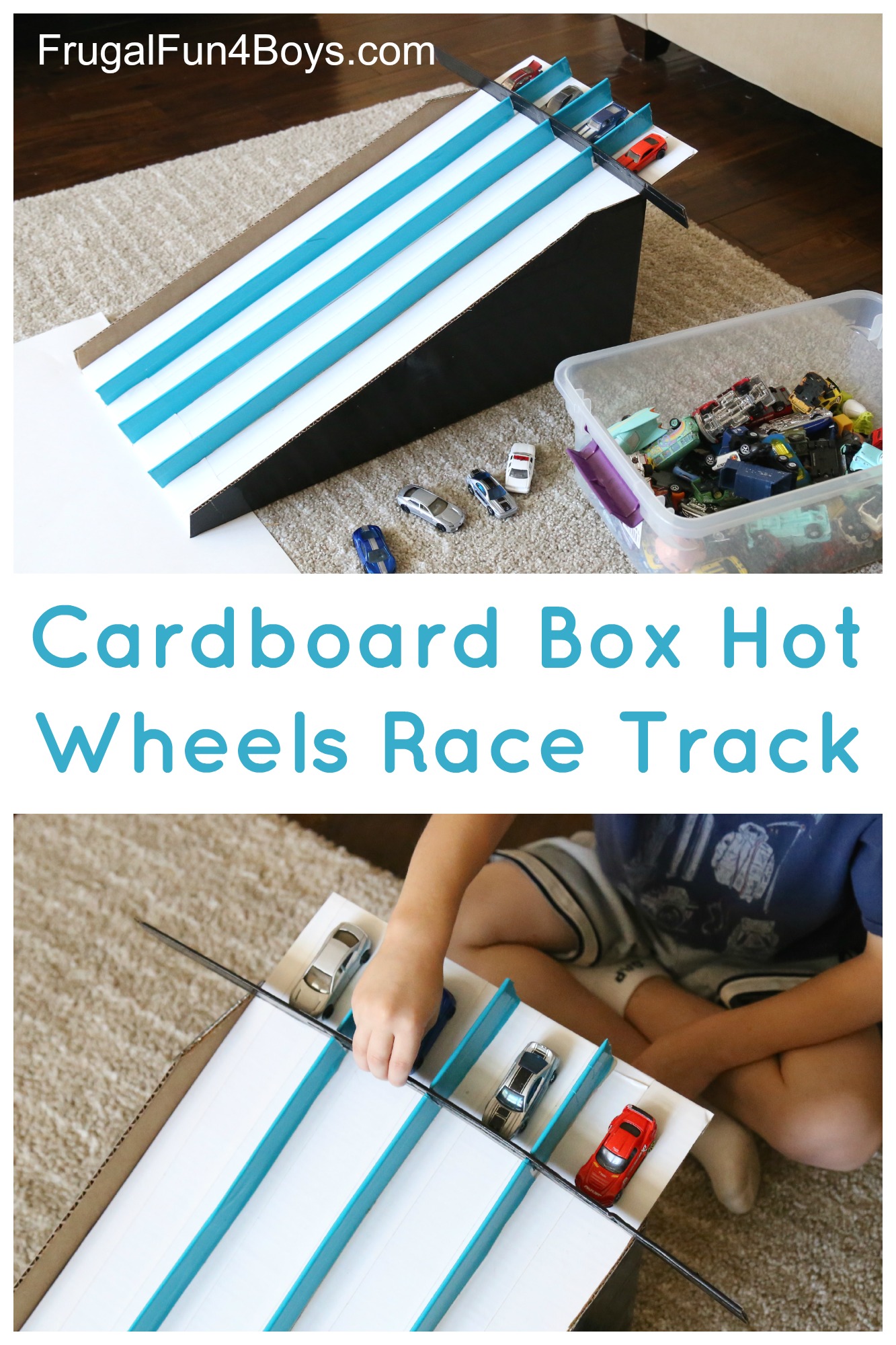 Cardboard Box Hot Wheels Race Track