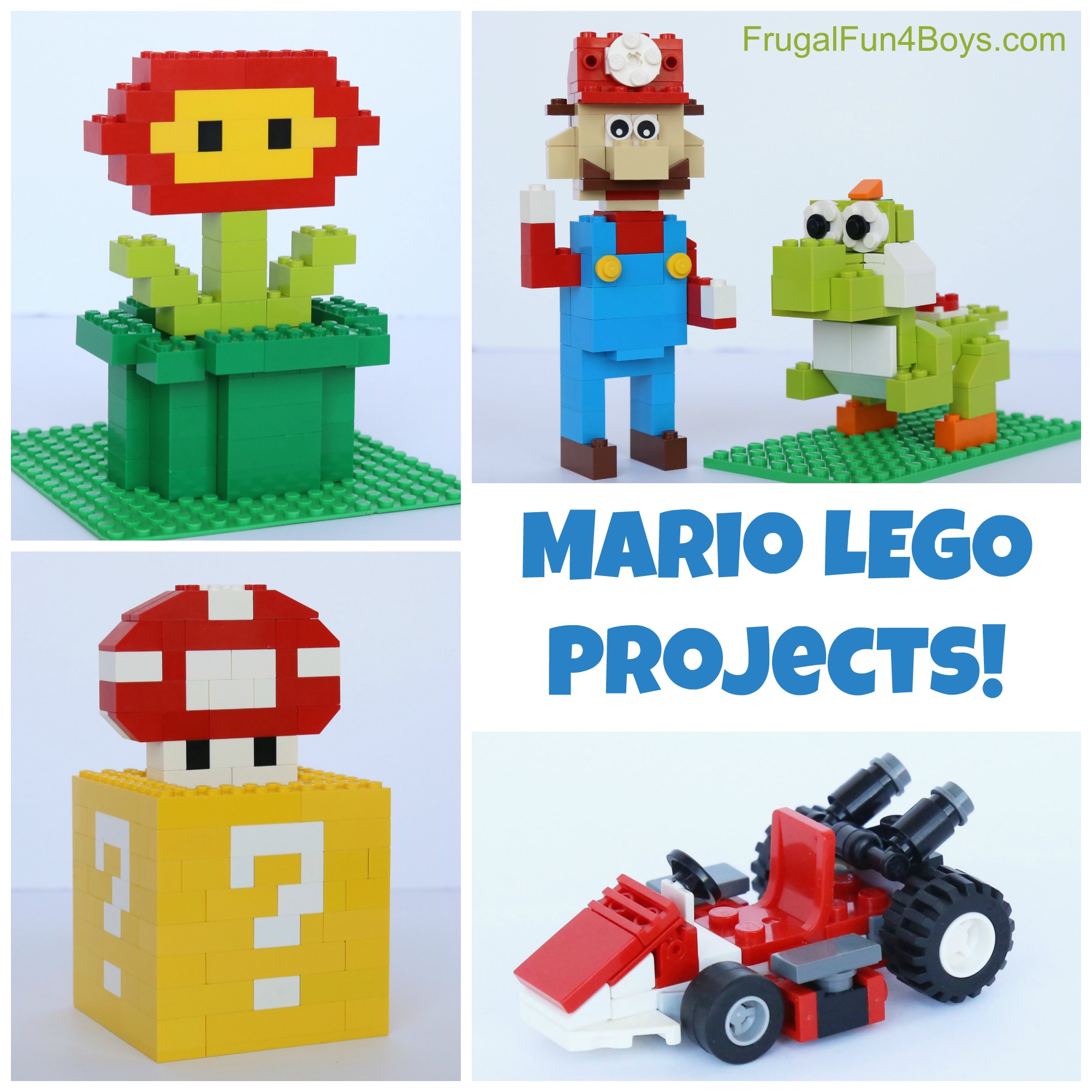 Custom Set Custom LEGO Mario Brick Building Set WITH Instructions to Build 