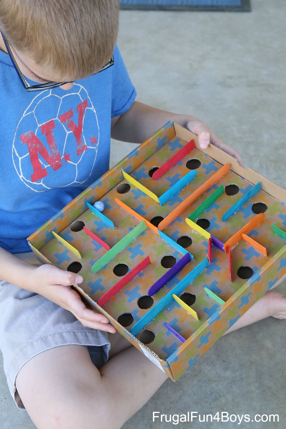 How to Make a Cardboard Box Marble Labyrinth