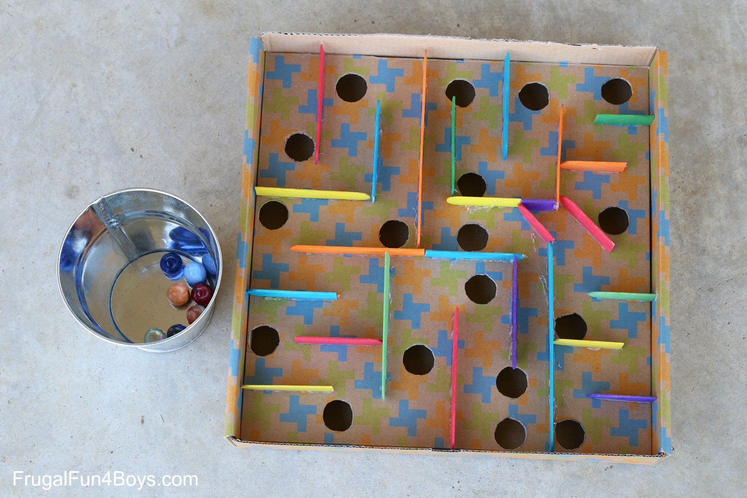 How to Make a Cardboard Box Marble Labyrinth
