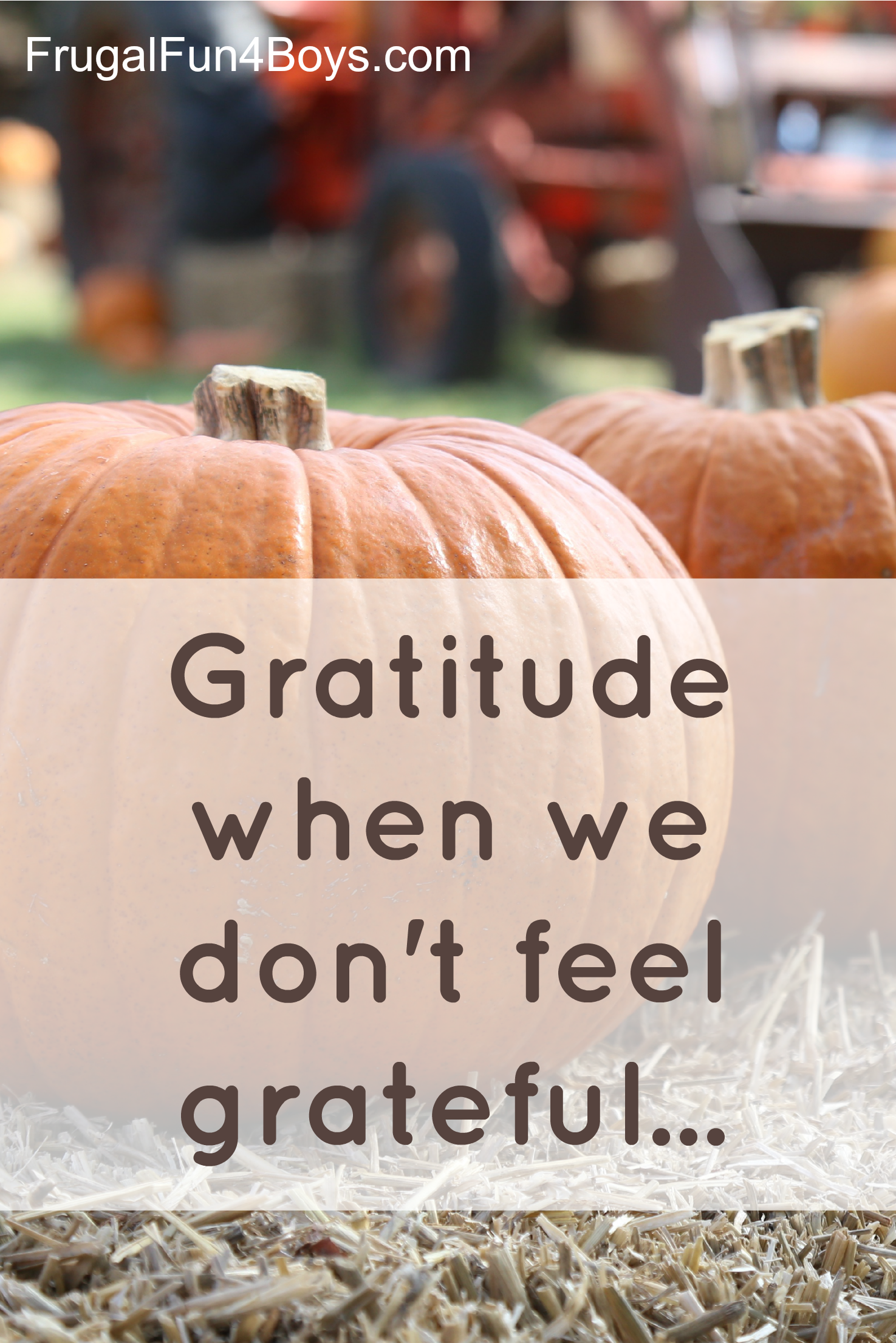 Gratitude when we don't feel grateful...