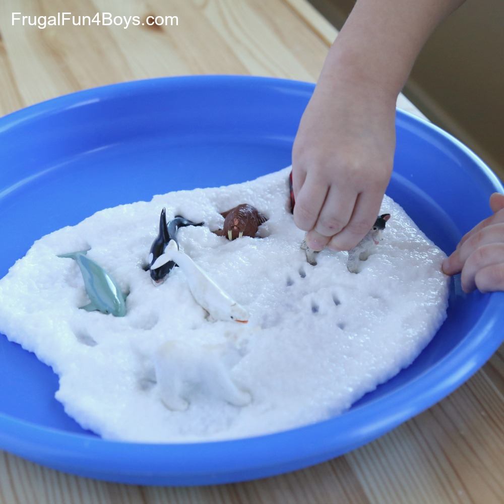 How to Make Snow Slime - Frugal Fun For Boys and Girls