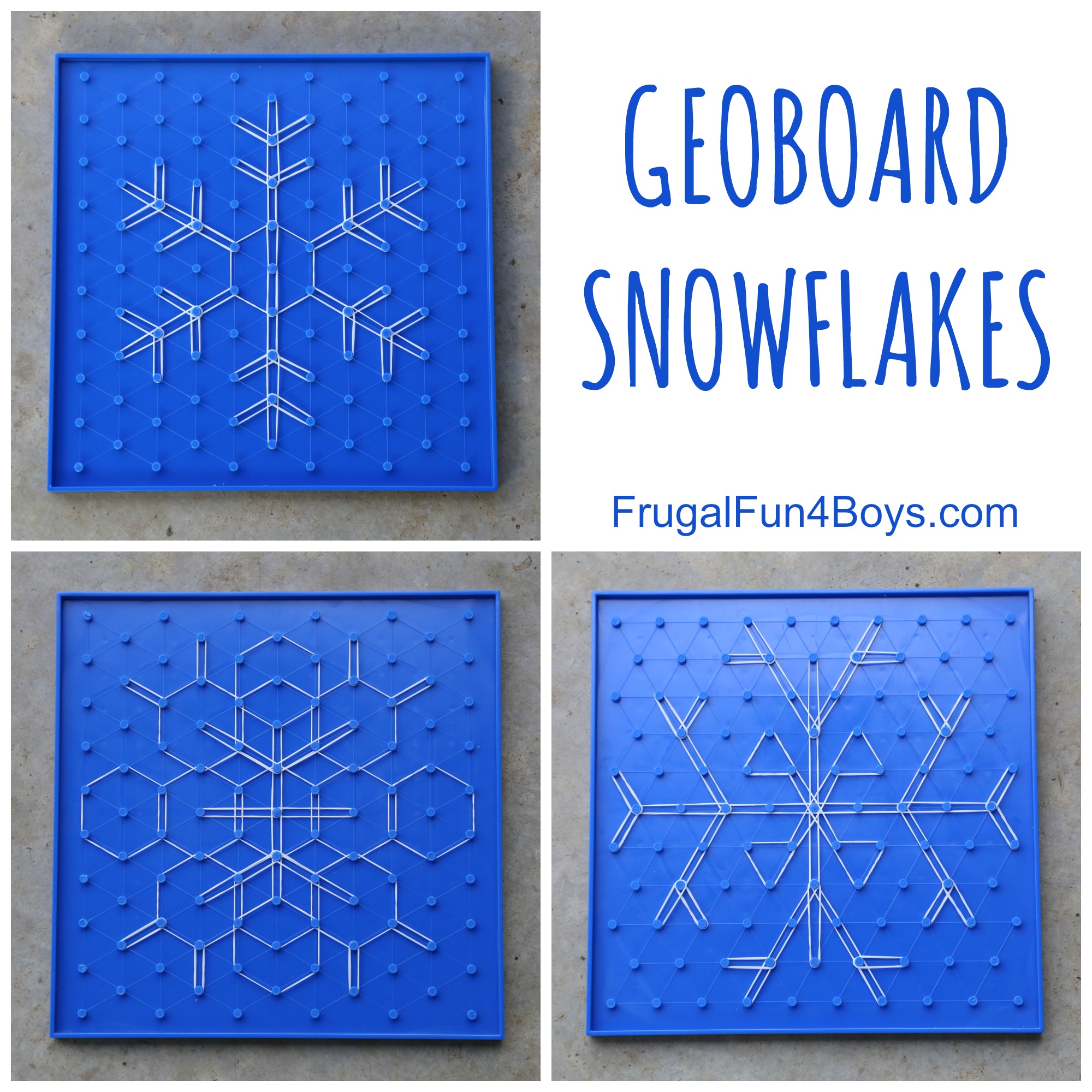 Geoboard Snowflakes