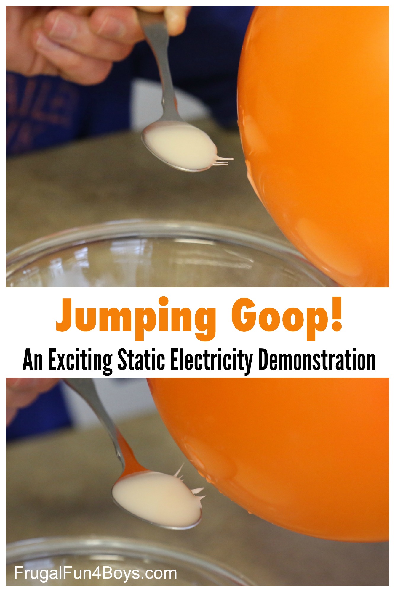 Jumping Goop! An exciting static electricity demonstration for kids!