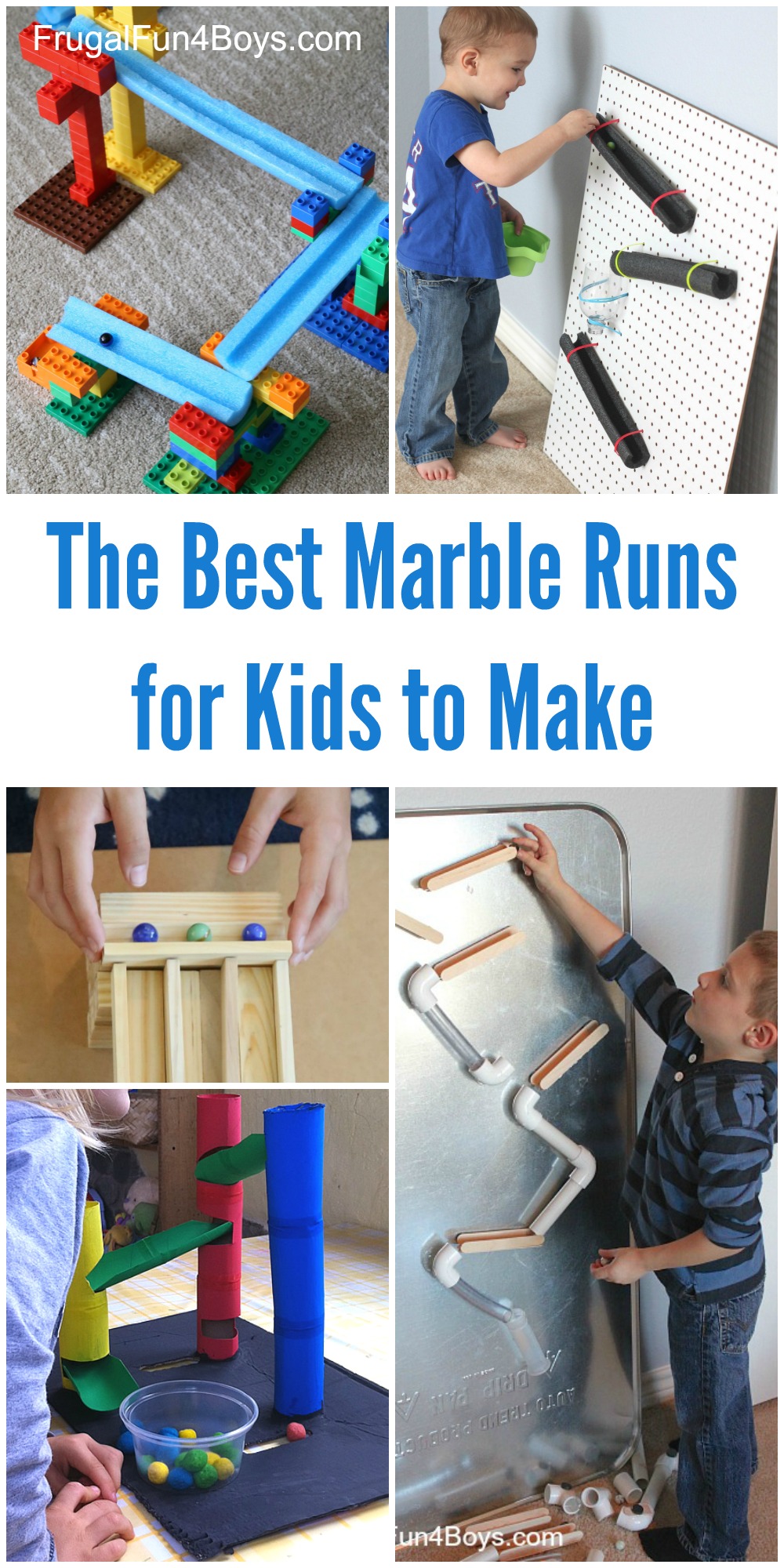 The BEST Marble Runs for Kids to Make! Fun ideas using materials from around the house. Recommendations on toy marble runs too.